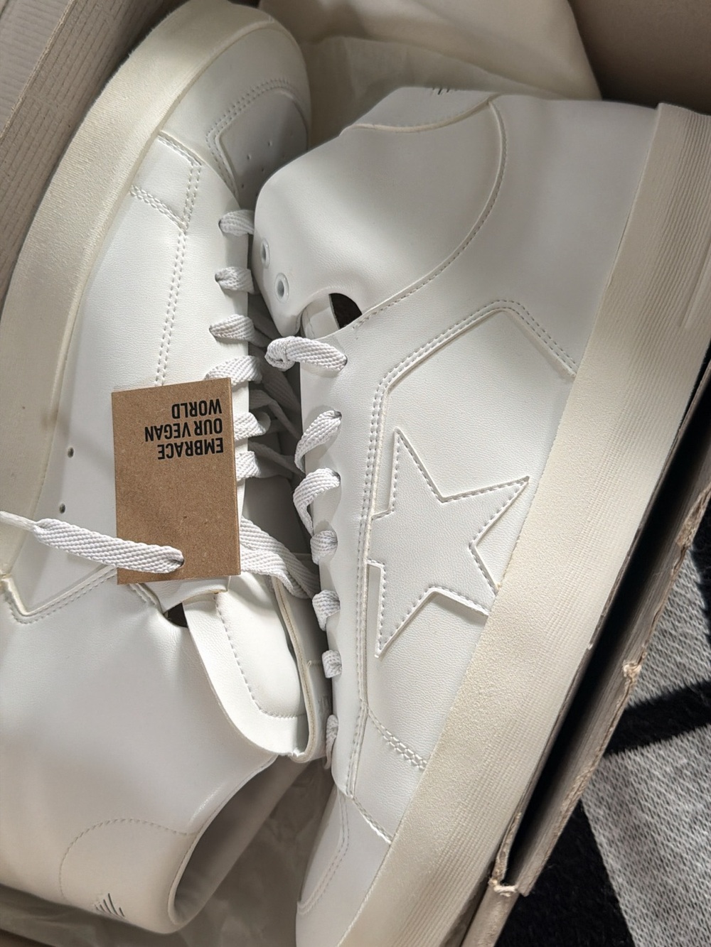Golden Goose White High-Top Sneakers with Star Patch